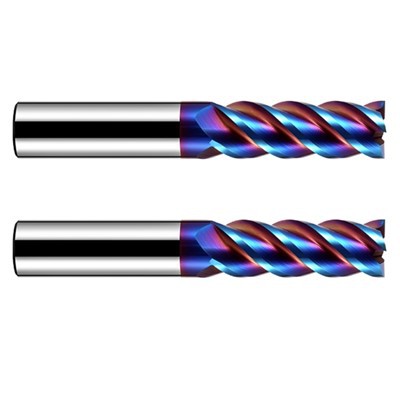 65HRC Super Hard Carbide Nano Xiav Coated Kawg Mills Nrog Qhuav Cua Txias